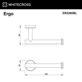 Держатель туалетной бумаги WHITECROSS Ergo ER2260GLB брашированное золото